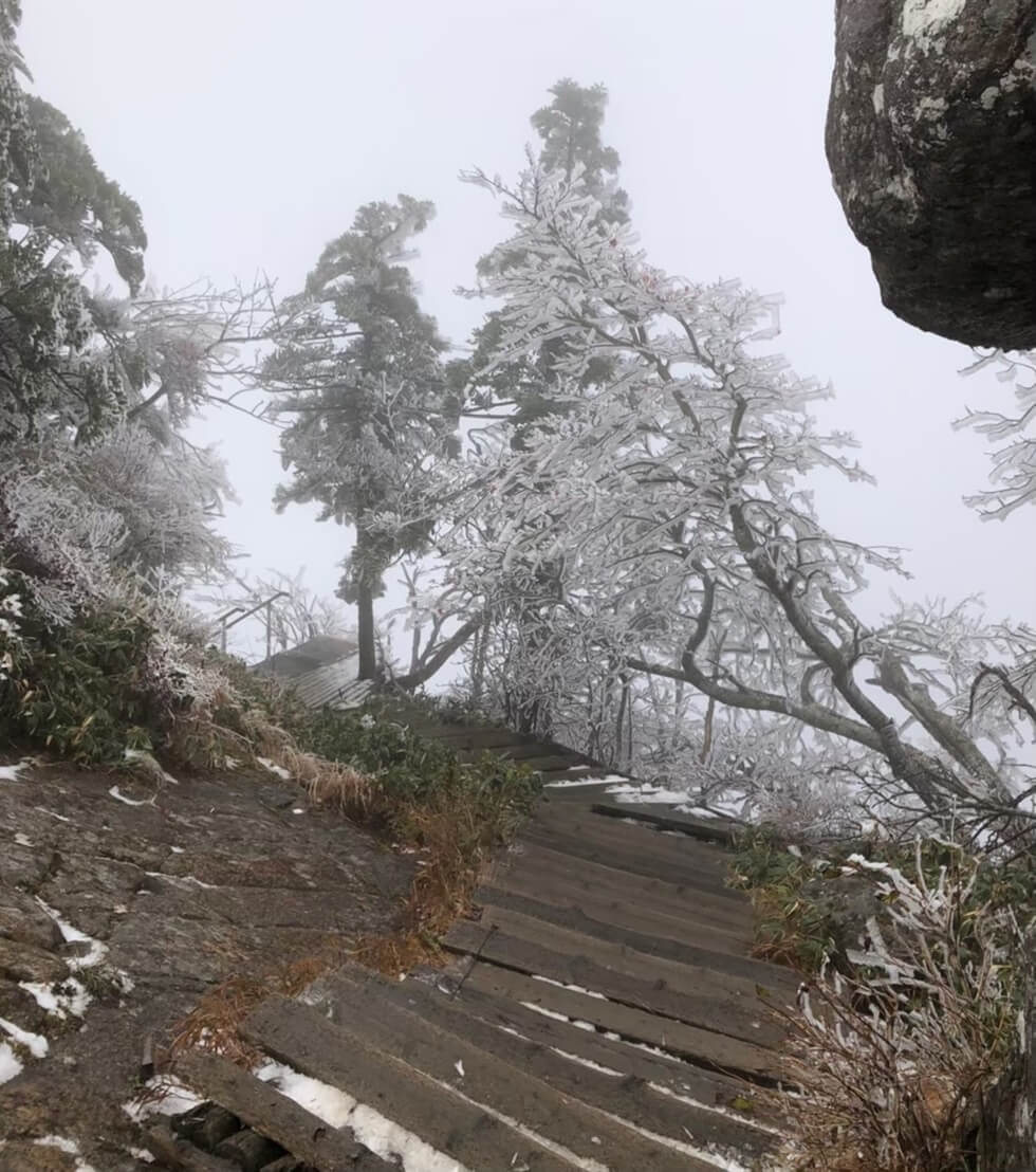 石鎚山頂上社：下山道